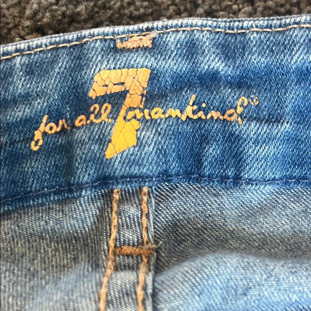 7 For All Mankind Blue Denim Jeans - Picture 2 of 4